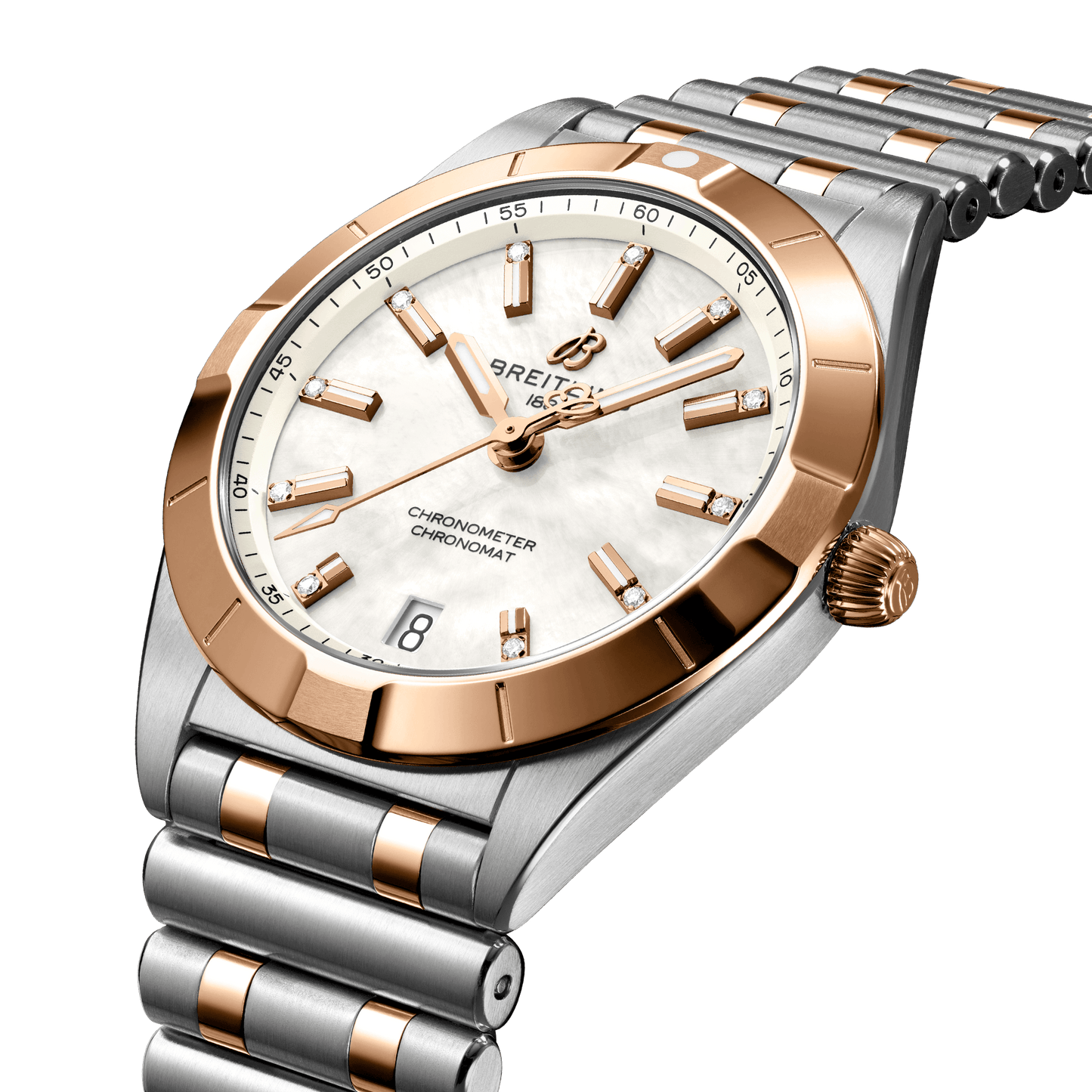 Breitling Chronomat 32, Stainless Steel, 18k Red Gold and 11 Diamonds, Ref# U77310101A2U1, Unworn 2024