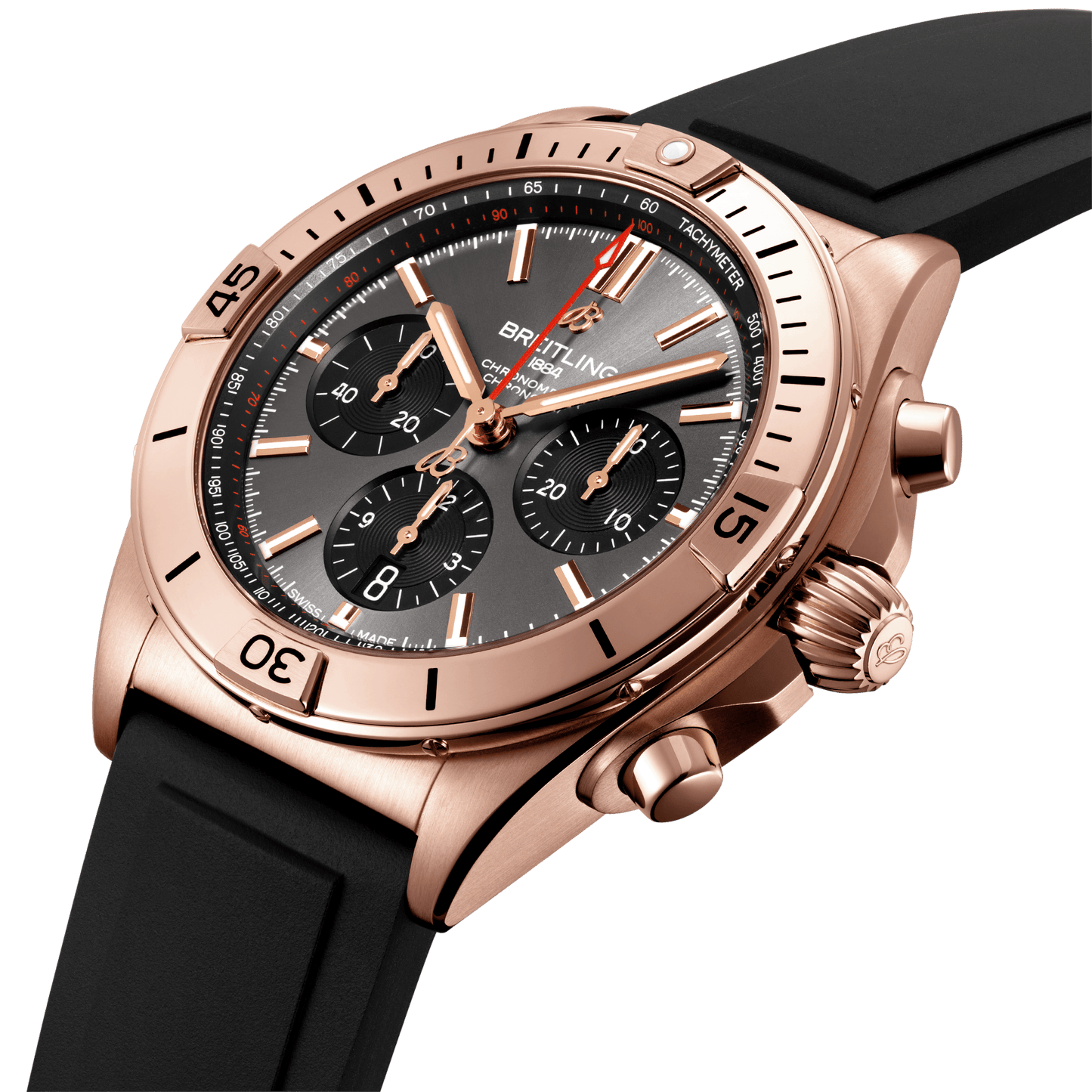 Breitling Chronomat B01 42, 18k Red Gold, Ref# RB0134101B1S1, Unworn 2024