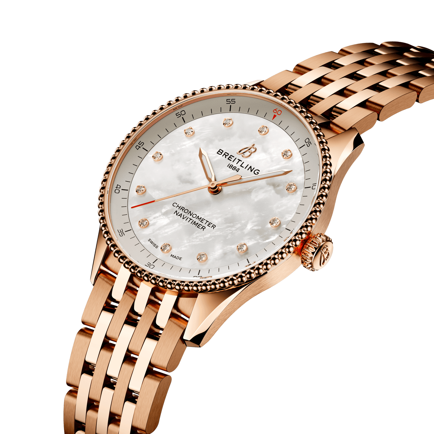 Breitling Navitimer 32, Small-scale traceable 18k Red Gold, Ref# R77320E61A1R1, Unworn 2024