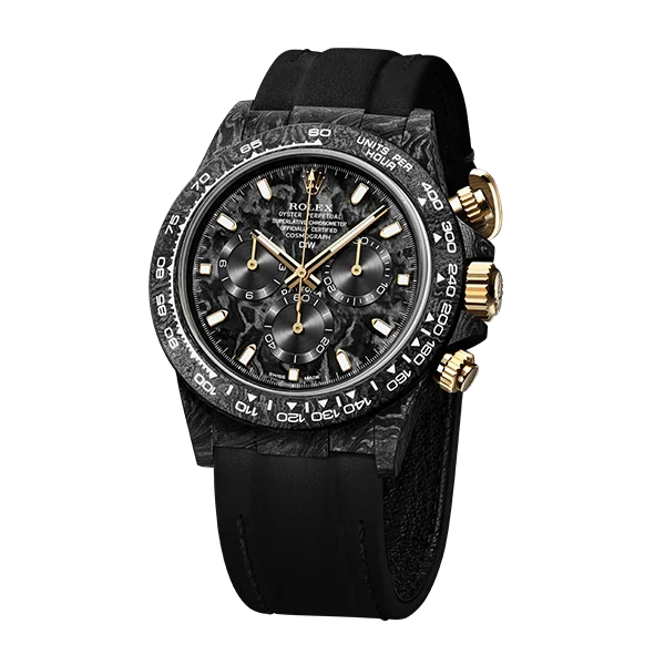 Diw Daytona black & gold 40mm oyster carbon