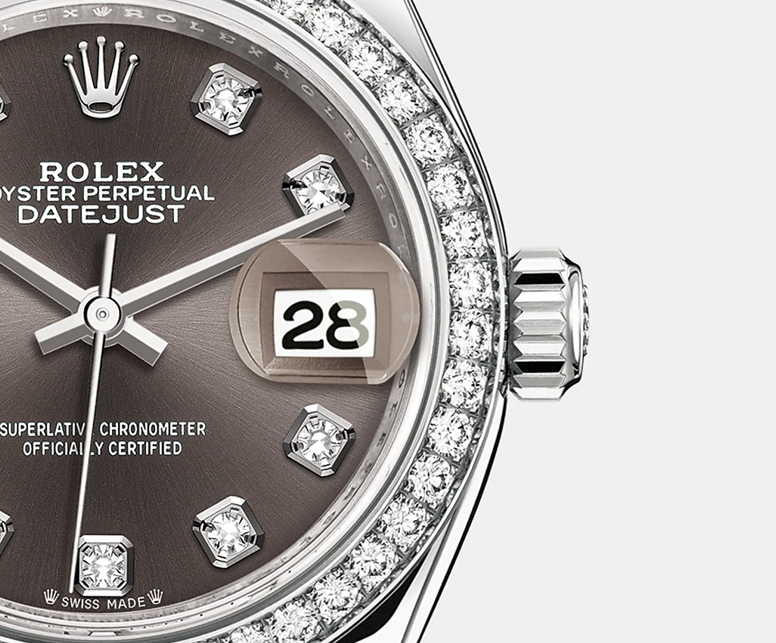 Lady-Datejust 28, Oystersteel and 18k White Gold, Ref# 279384RBR-0017