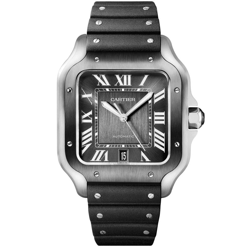 Santos de Cartier Large Steel & ADLC Grey Dial Men’s Automatic Watch