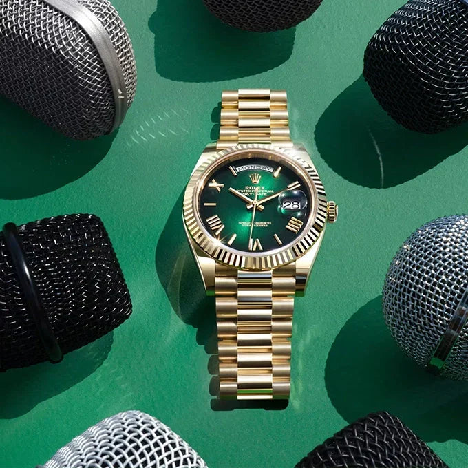 Day-Date 40 Oyster, 40 mm, Yellow Gold, Green Ombré Dial, Ref# 228238-0069