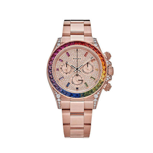 Daytona Rose Gold Rainbow Bezel Diamond Dial 116595RBOW