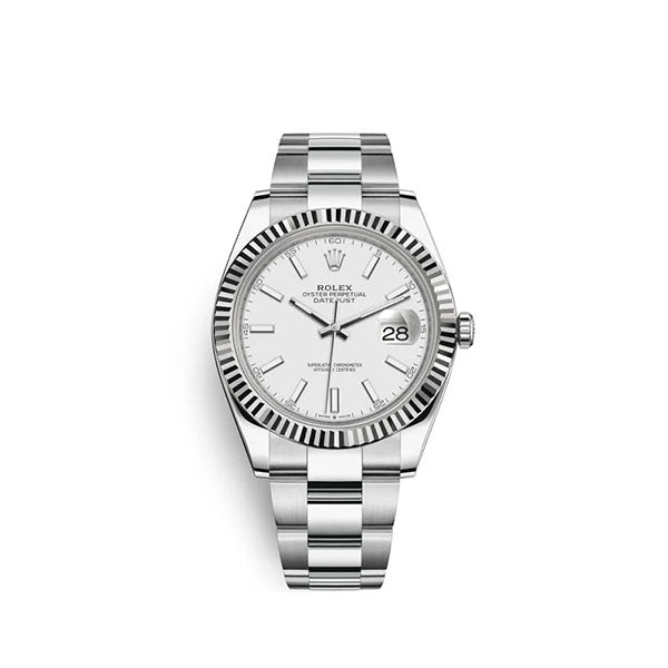 Datejust 41 White Dial Gold &amp; Steel Men’s Watch M126334-0009