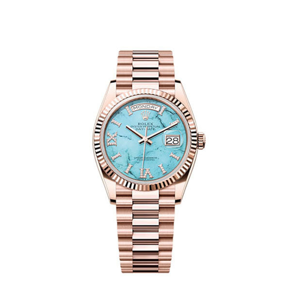 Day-Date 36, 18k Everose Gold with Diamond-set, 36mm, Ref# 128235-0064