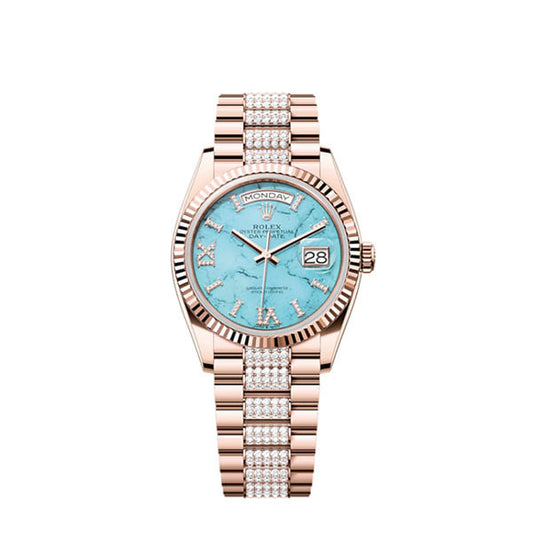 Day-Date 36, 18k Everose Gold with Diamond-set, 36mm, Ref# 128235-0065