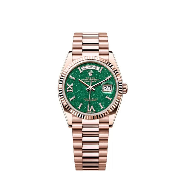 Day-Date 36, 18k Everose Gold with Diamond-set, 36mm, Ref# 128235-0068