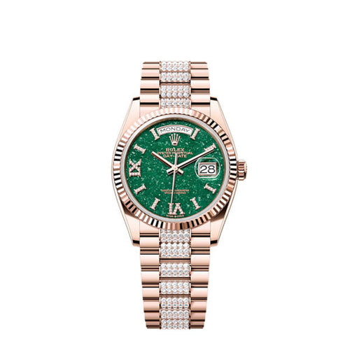 Day-Date 36, 18k Everose Gold with Diamond-set, 36mm, Ref# 128235-0069
