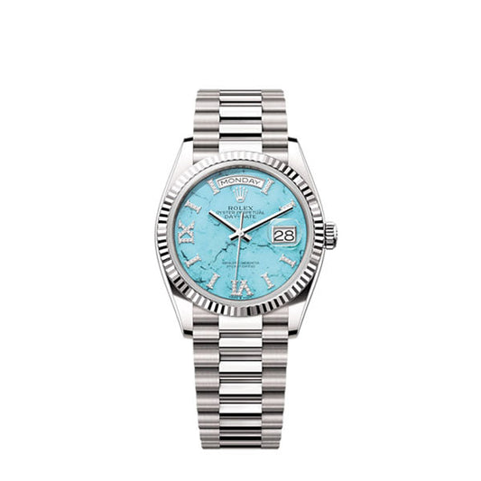 Day-Date 36, 18k White Gold with Diamond-set, 36mm, Ref# 128239-0044