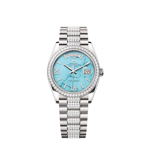 Day-Date 36, 18k White Gold with Diamond-set, 36mm, Ref# 128349rbr-0032