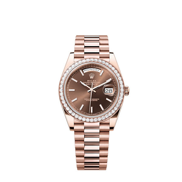 Day-Date 40, 18k Everose Gold with Diamond-set, 40mm, Ref# 228345rbr-0024