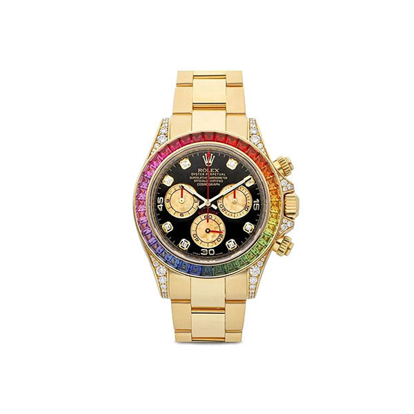 Daytona Rainbow Diamond Silver Stainless Steel 40 mm, diamond
