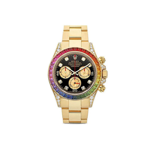 Daytona Rainbow Diamond Silver Stainless Steel 40 mm, diamond