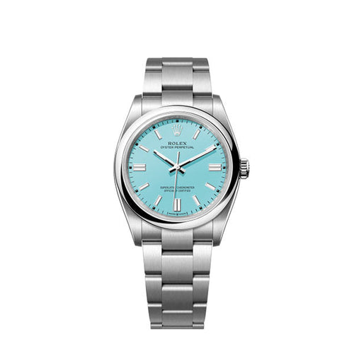 Oyster Perpetual 36, Turquoise blue dial, 36mm, Oystersteel Ref# 126000-0006