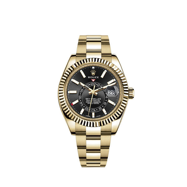 Sky-Dweller 42mm, 18k Yellow Gold, Ref# 326938-0004