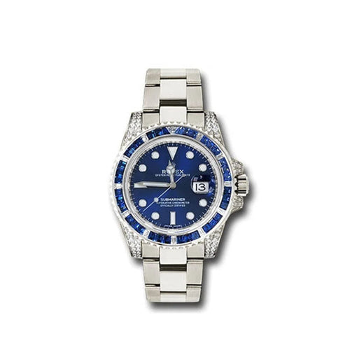 Submariner Date 116659 SABR 18K White Gold Diamonds Sapphires UNWORN