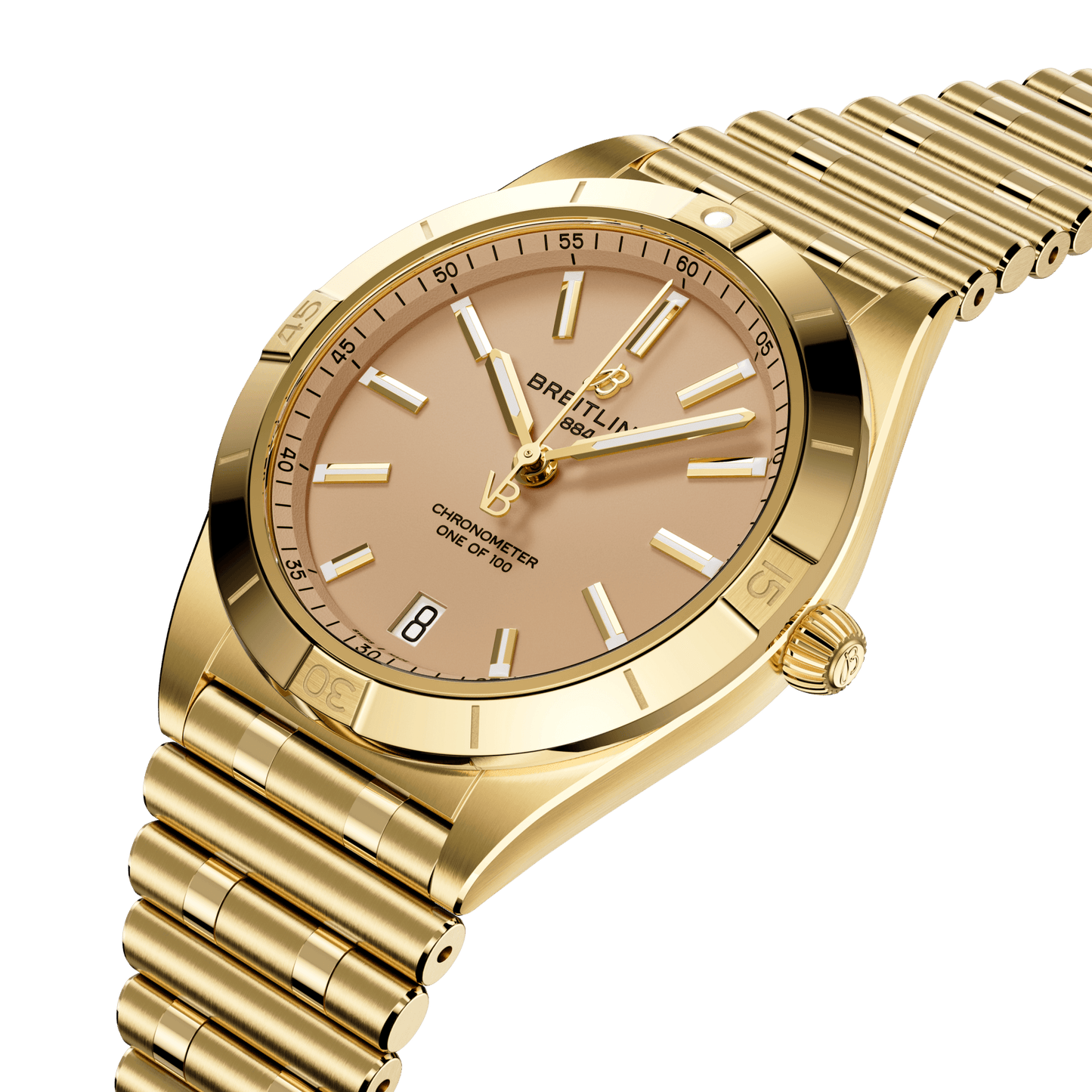 Breitling Chronomat Automatic 36 Victoria Beckham, 18k Yellow Gold, Ref# K103801A1A1K1, Unworn 2024