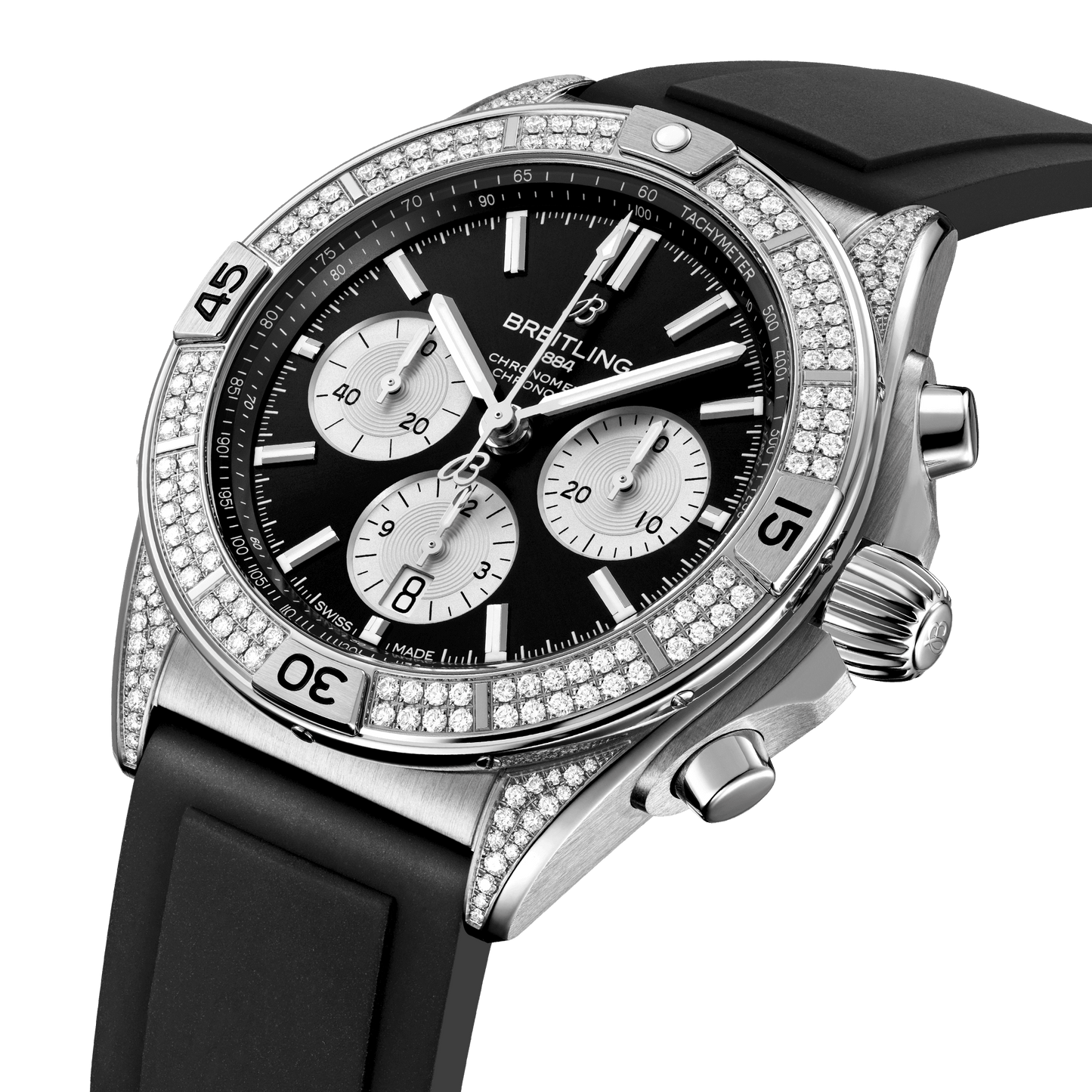Breitling Chronomat B01 42, Stainless Steel and Diamonds, Ref# AB0134721B1S1, Unworn 2024