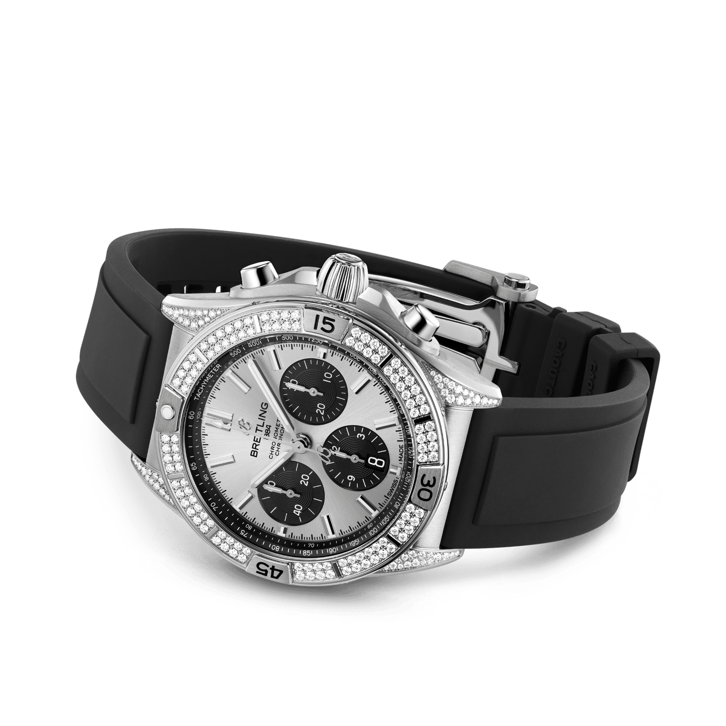 Breitling Chronomat B01 42, Stainless Steel and Diamonds, Ref# AB0134721G1S1, Unworn 2024