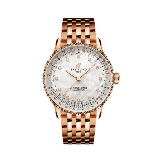Breitling Navitimer Automatic 36, Small-scale traceable 18k Red Gold, Ref# R17327211A1R1, Unworn 2024