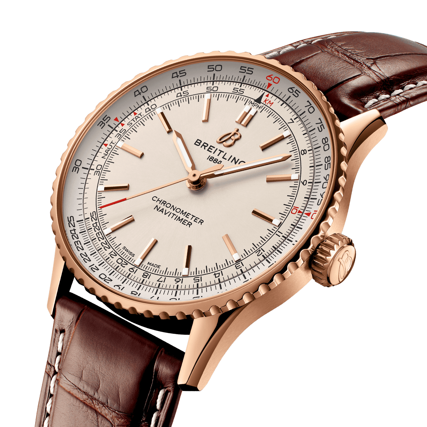 Breitling Navitimer Automatic 41, Small-scale traceable 18k Red Gold, Ref# R17329F41G1P1, Unworn 2024