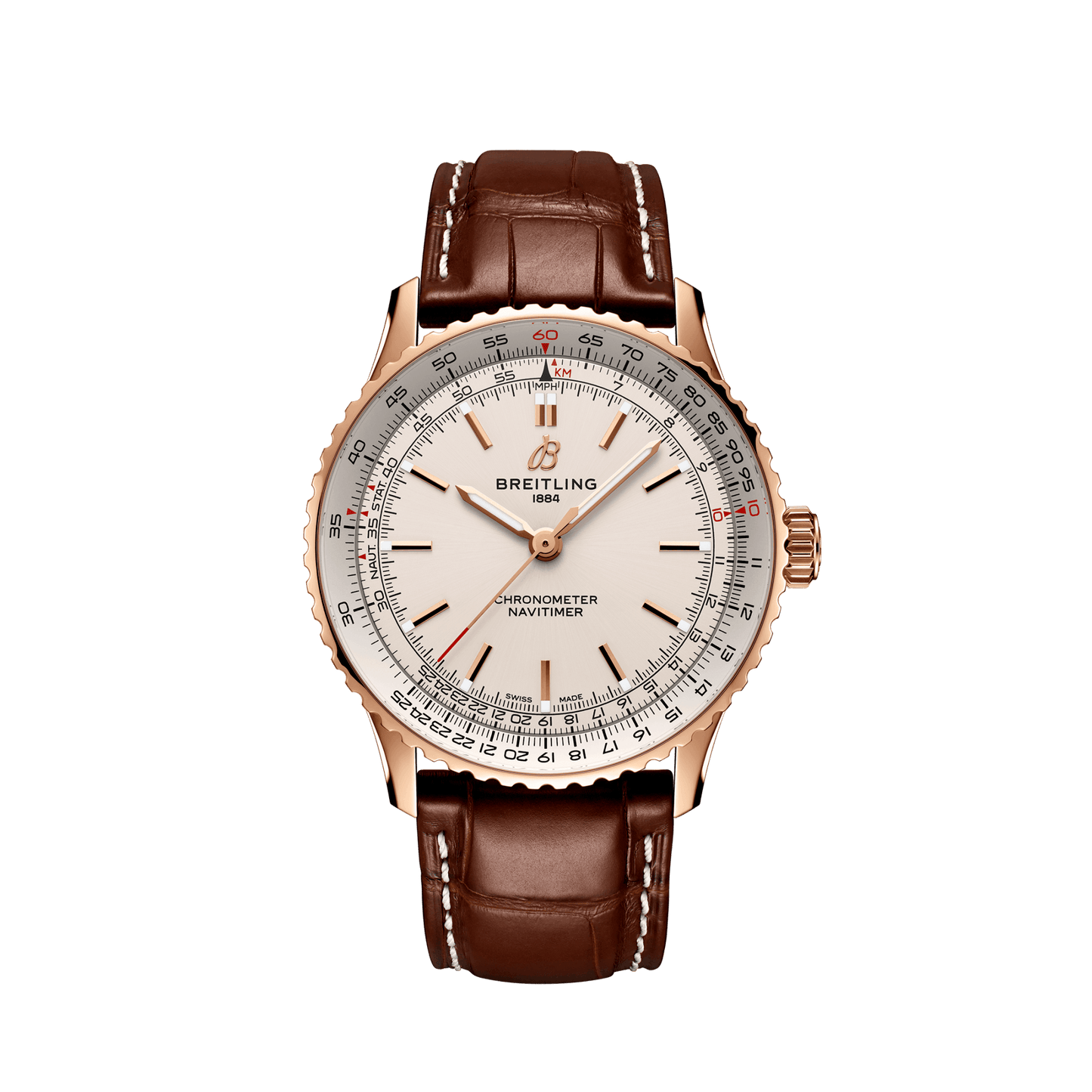 Breitling Navitimer Automatic 41, Small-scale traceable 18k Red Gold, Ref# R17329F41G1P1, Unworn 2024
