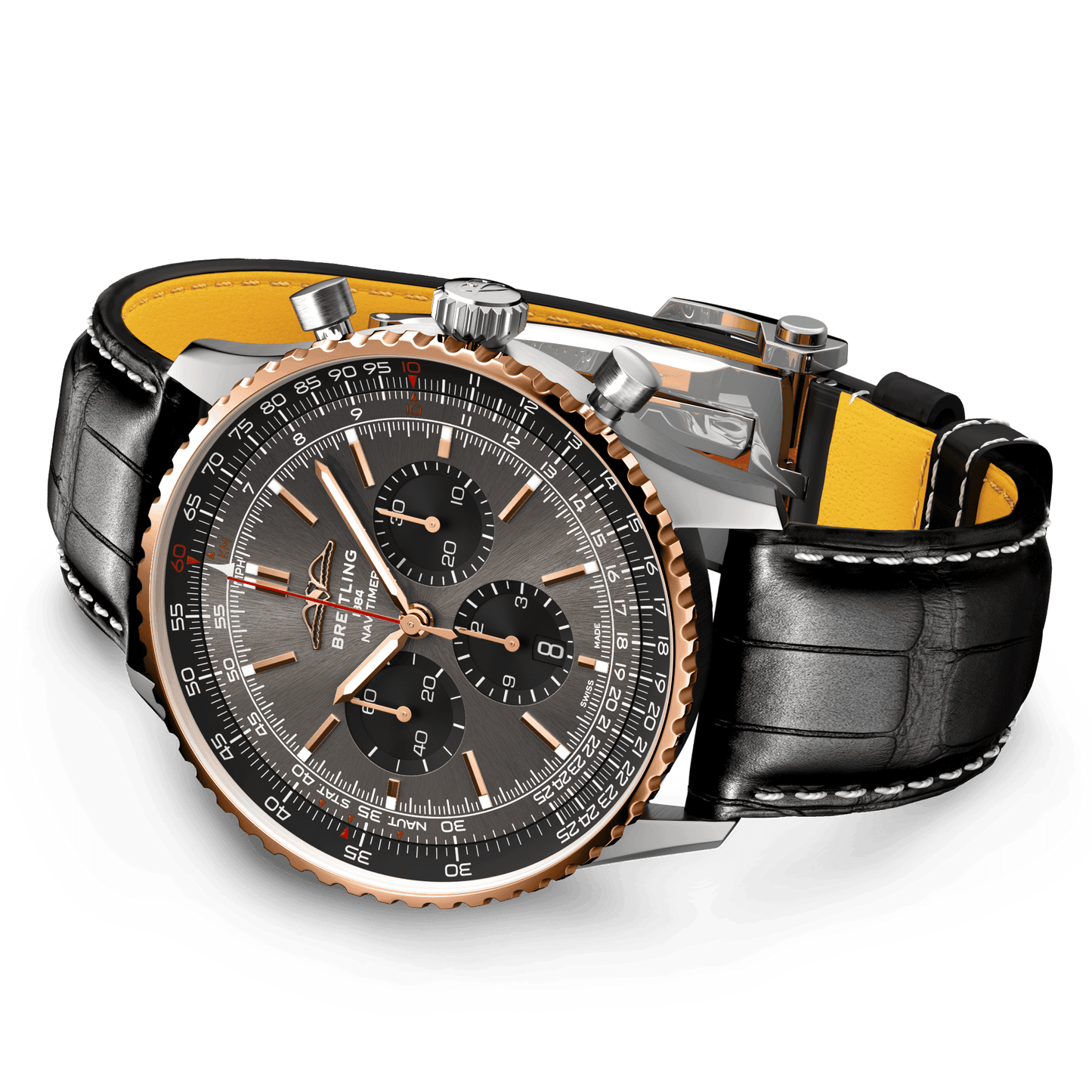 Breitling Navitimer B01 Chronograph 46, Stainless steel and 18k Red Gold, Ref# UB01371A1B1P1, Unworn 2024