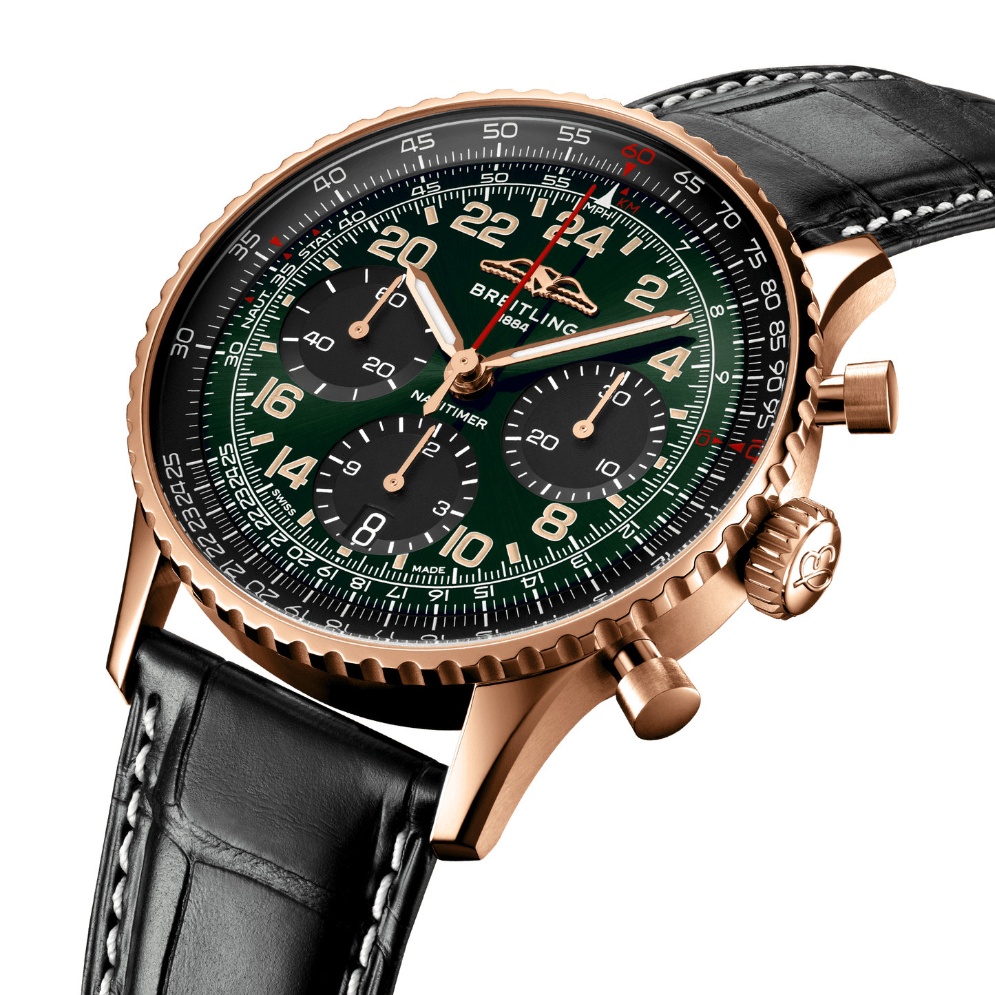 Breitling Navitimer B12 Chronograph 41 Cosmonaute, 18k Red Gold, Ref# RB12302A1L1P1, Unworn 2024