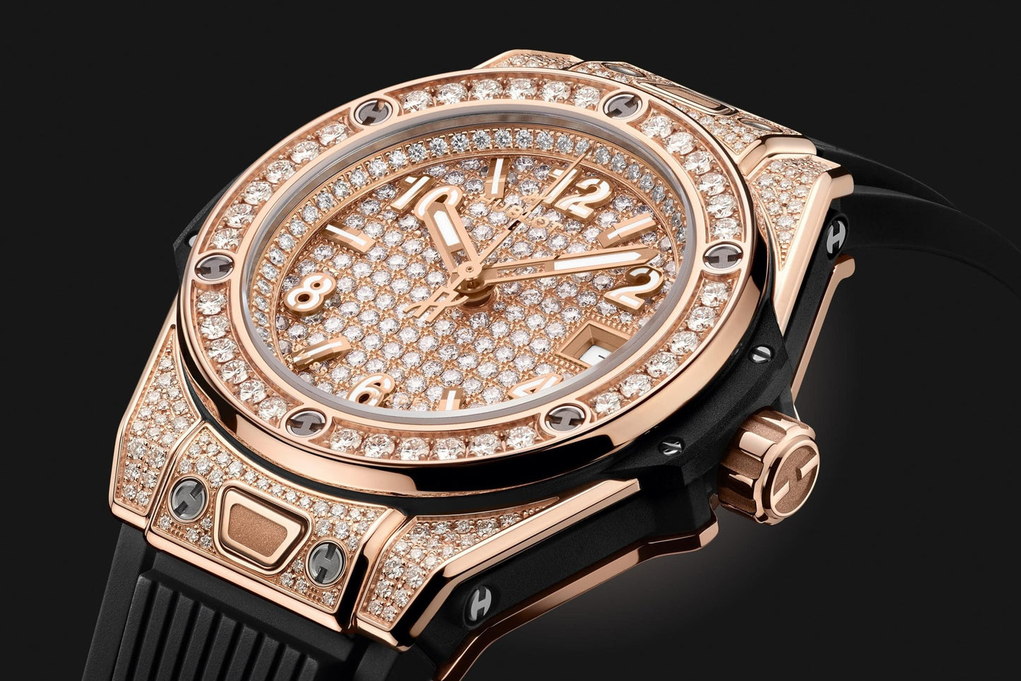 Hublot Big Bang ONE CLICK KING GOLD FULL PAVÃ‰ Ref# 485.OX.9000.RX.1604