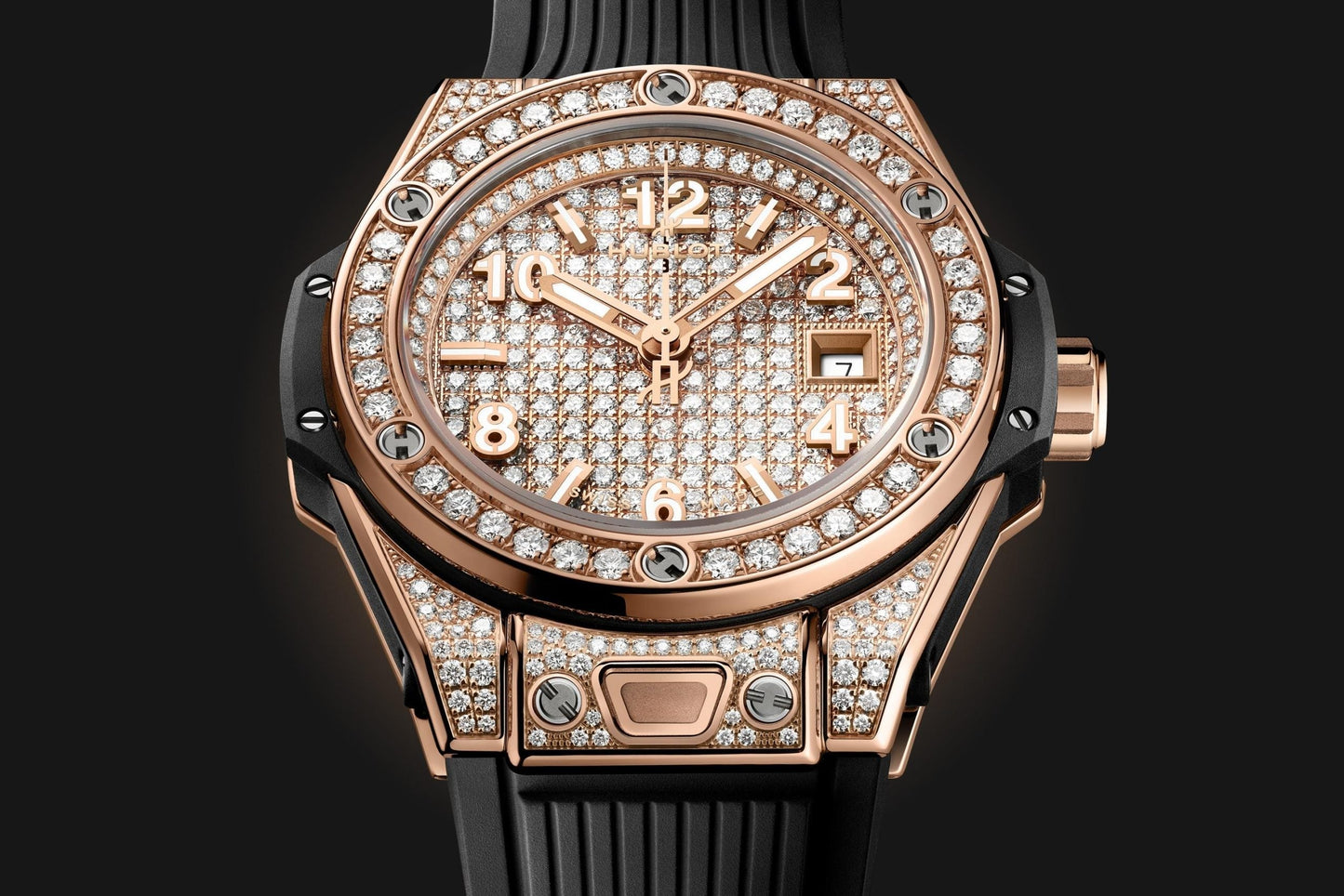 Hublot Big Bang ONE CLICK KING GOLD FULL PAVÃ‰ Ref# 485.OX.9000.RX.1604