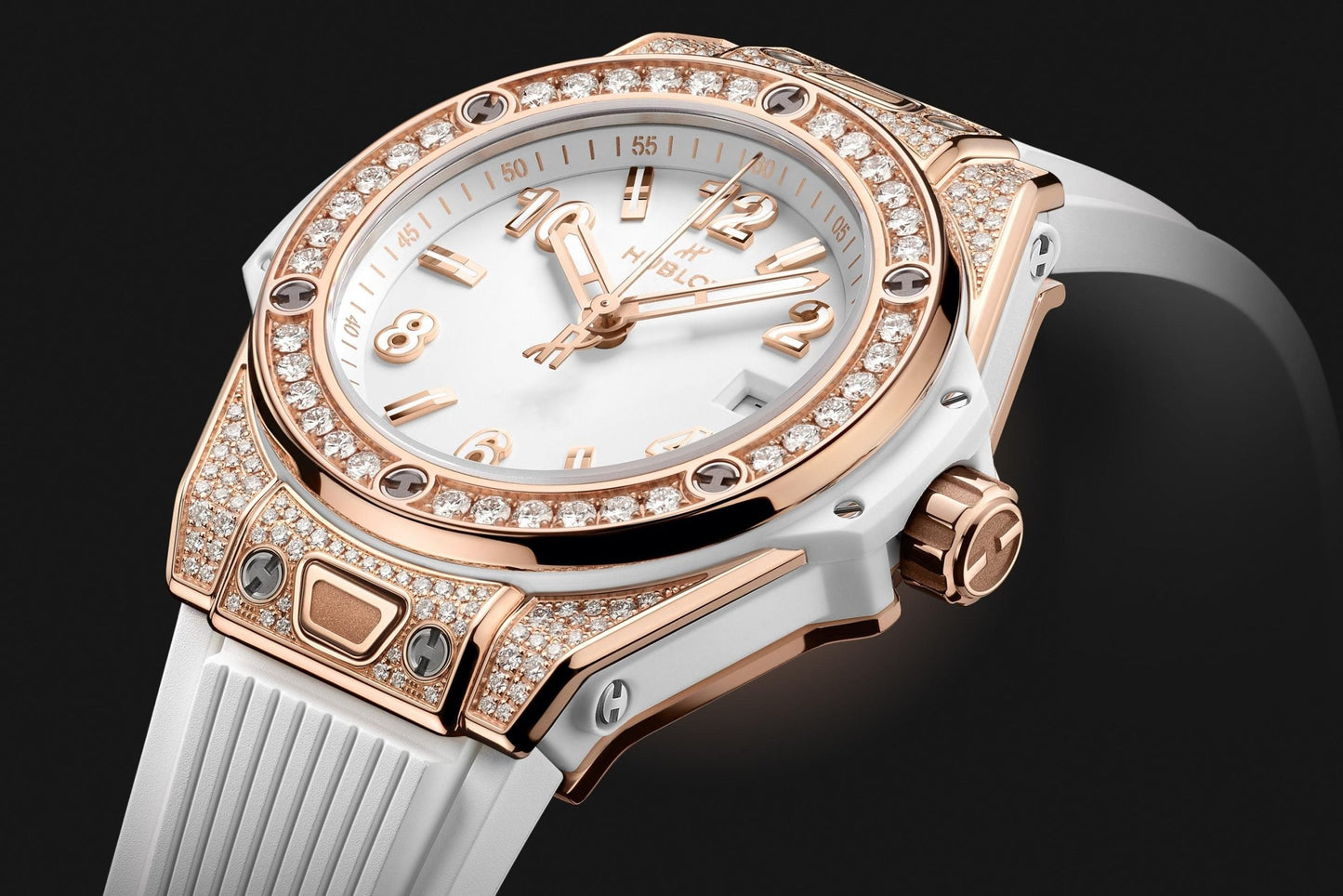 Hublot Big Bang ONE CLICK KING GOLD WHITE PAVÃ‰ Ref# 485.OE.2080.RW.1604