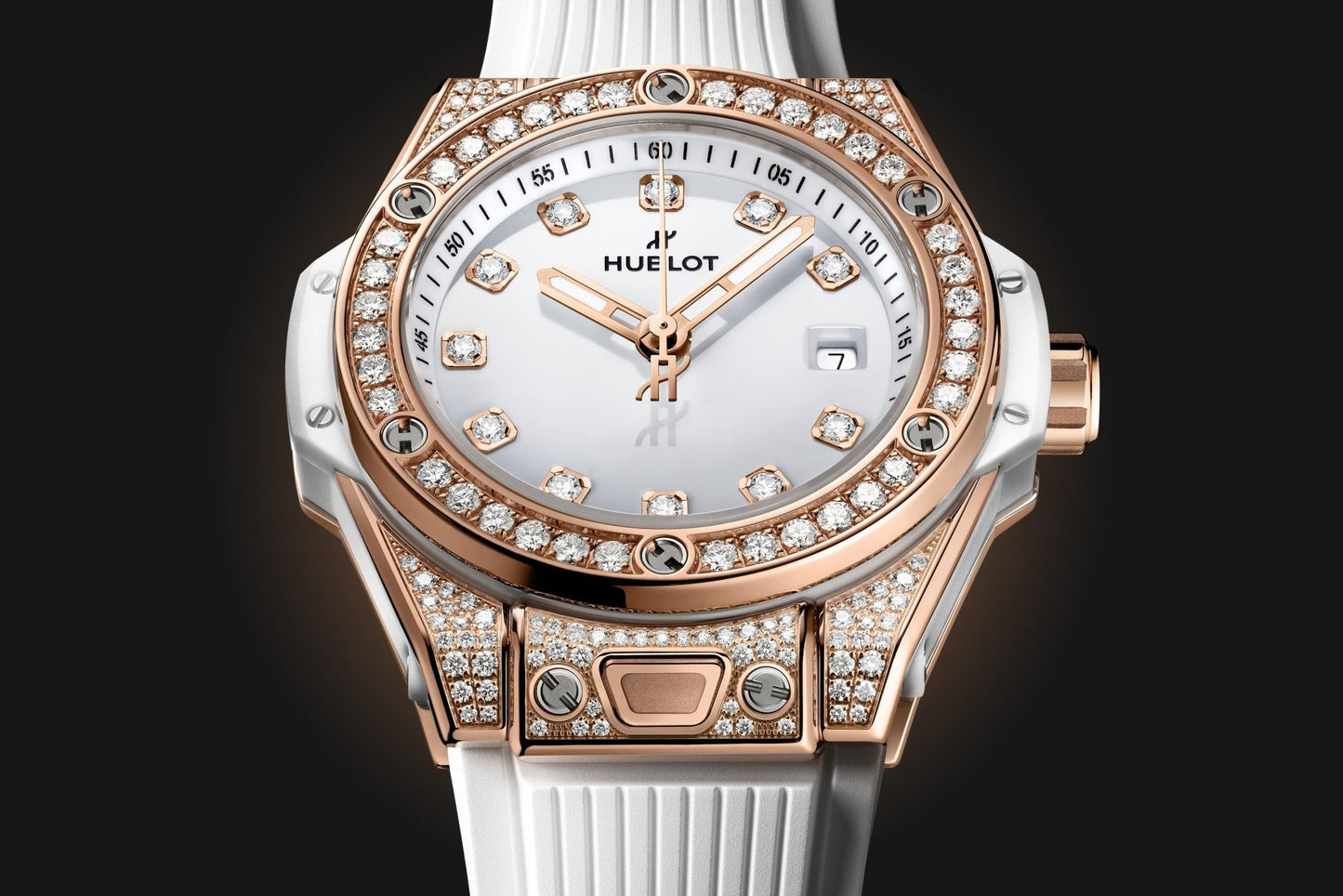 Hublot Big Bang ONE CLICK KING GOLD WHITE PAVÃ‰ Ref# 485.OE.2210.RW.1604
