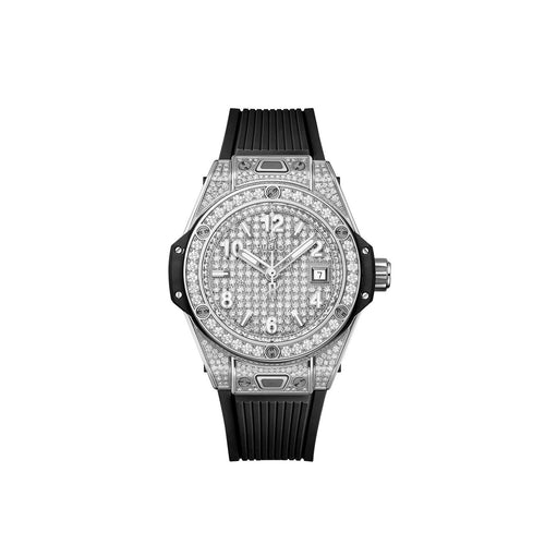 Hublot Big Bang ONE CLICK STEEL FULL PAVÃ‰ Ref# 485.SX.9000.RX.1604