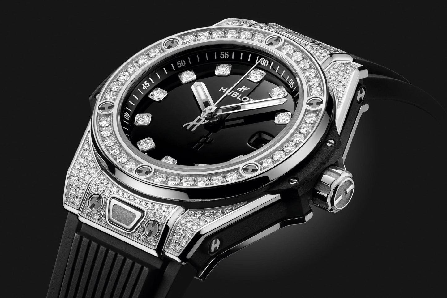 Hublot Big Bang ONE CLICK STEEL PAVÃ‰ Ref# 485.SX.1270.RX.1604