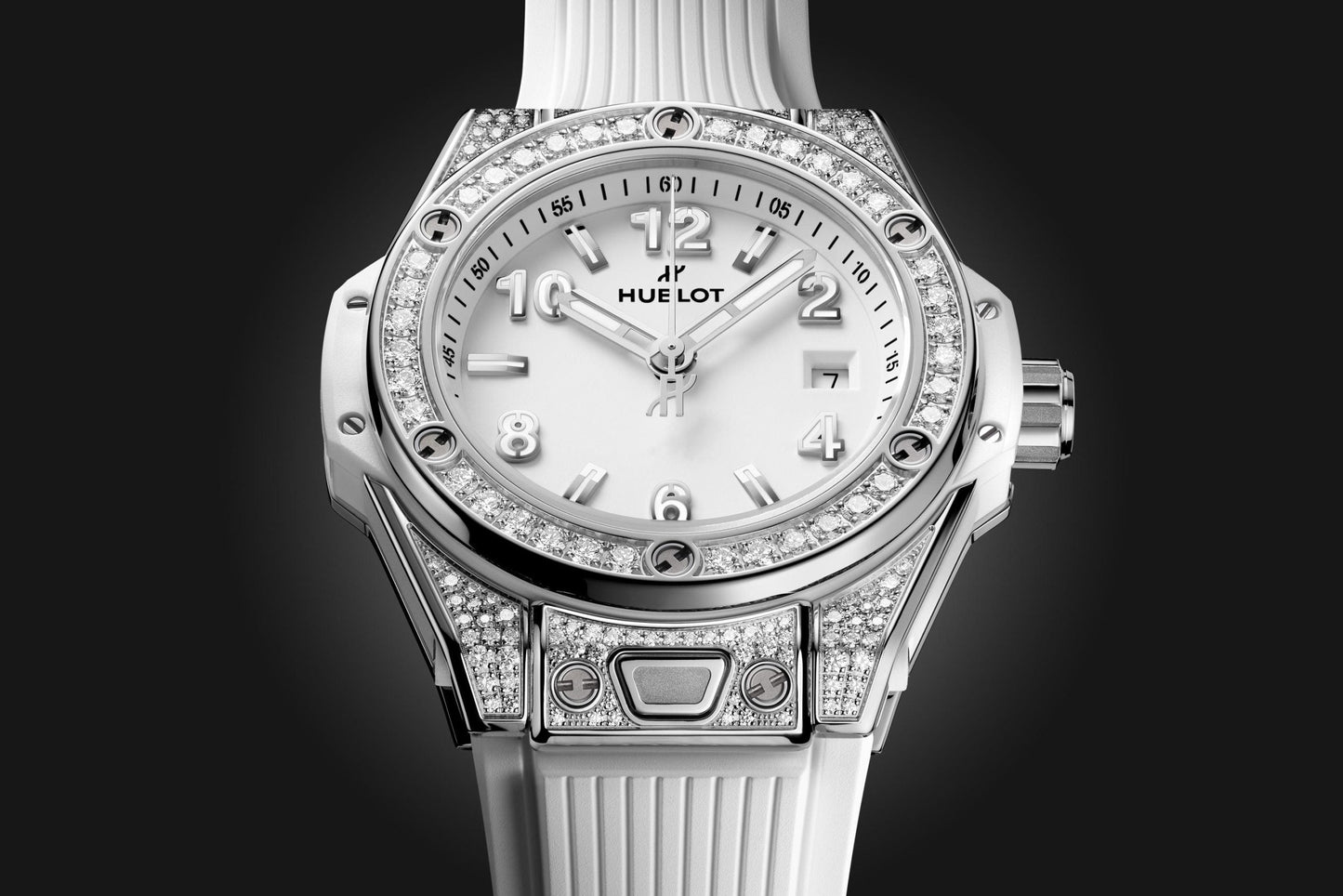Hublot Big Bang ONE CLICK STEEL WHITE PAVÃ‰ Ref# 485.SE.2010.RW.1604