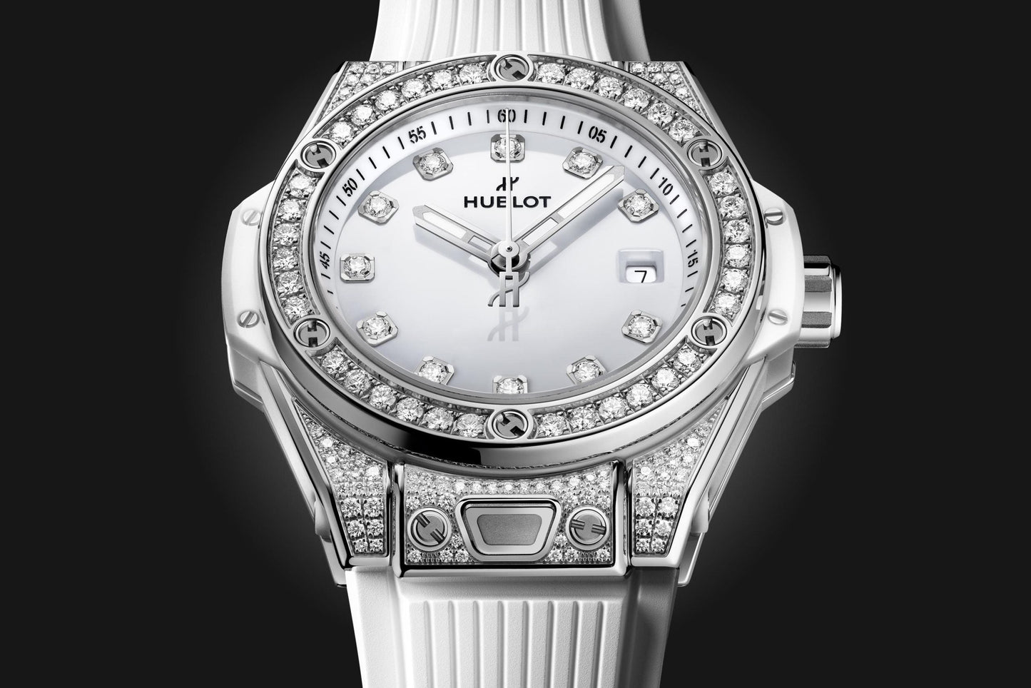 Hublot Big Bang ONE CLICK STEEL WHITE PAVÃ‰ Ref# 485.SE.2210.RW.1604