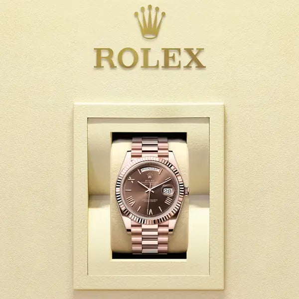 Day-Date 40 Everose Gold Chocolate Roman Numeral Dial – Ref. 228235-0002