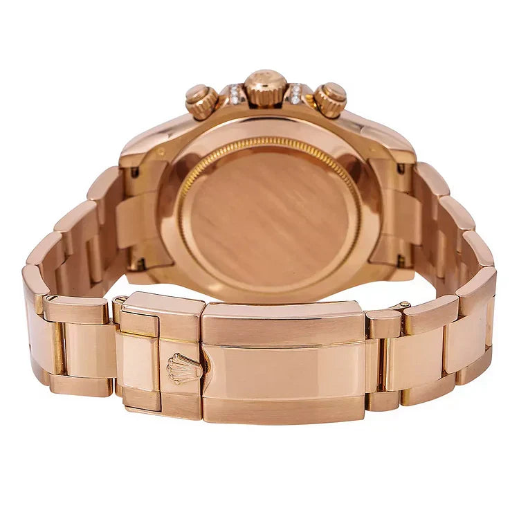 Men’s Diamond Watch Day-Date Gold 40 mm Rose Gold Tone Dial