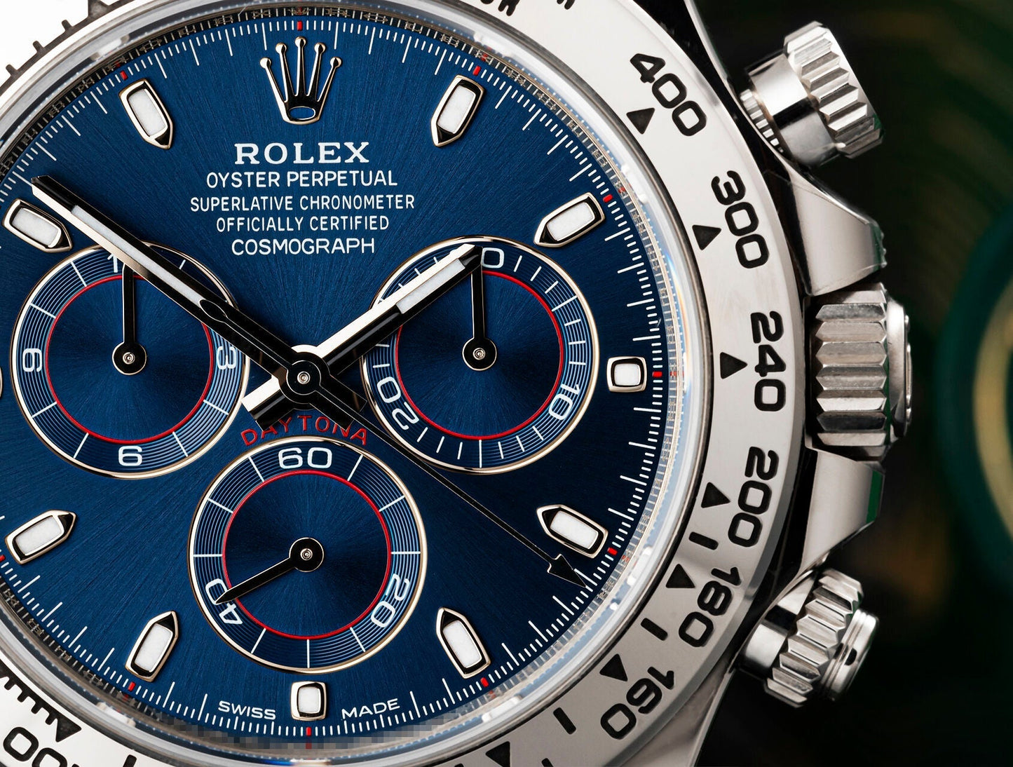 COSMOGRAPH DAYTONA WHITE GOLD BLUE DIAL 116509