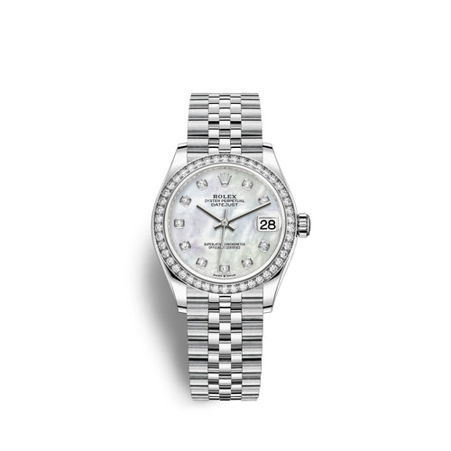 Datejust 31, Oystersteel, 18kt White Gold and diamonds, Ref# 278384RBR-0008