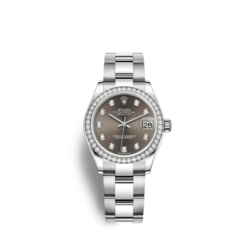 Datejust 31, Oystersteel, 18kt White Gold and diamonds, Ref# 278384RBR-0009