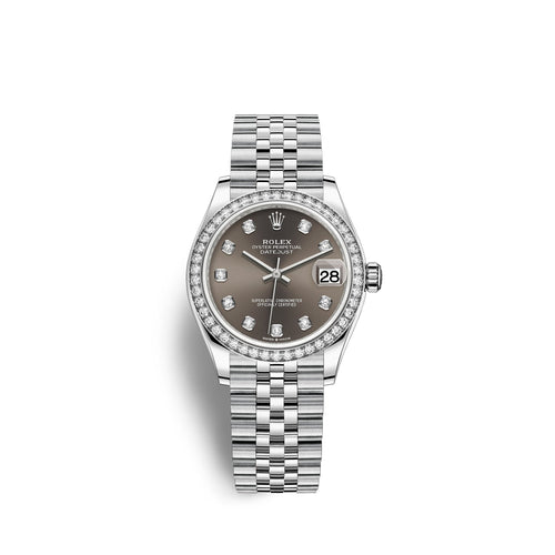 Datejust 31, Oystersteel, 18kt White Gold and diamonds, Ref# 278384RBR-0010