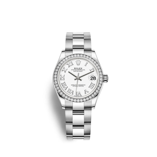 Datejust 31, Oystersteel, 18kt White Gold and diamonds, Ref# 278384RBR-0013
