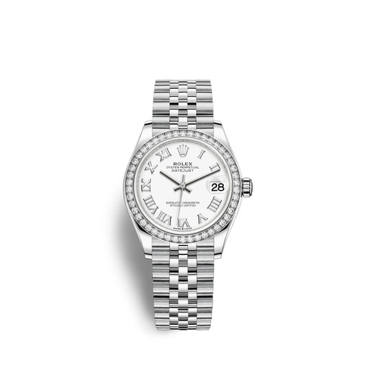 Datejust 31, Oystersteel, 18kt White Gold and diamonds, Ref# 278384RBR-0014