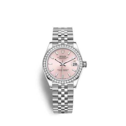 Datejust 31, Oystersteel, 18kt White Gold and diamonds, Ref# 278384RBR-0018