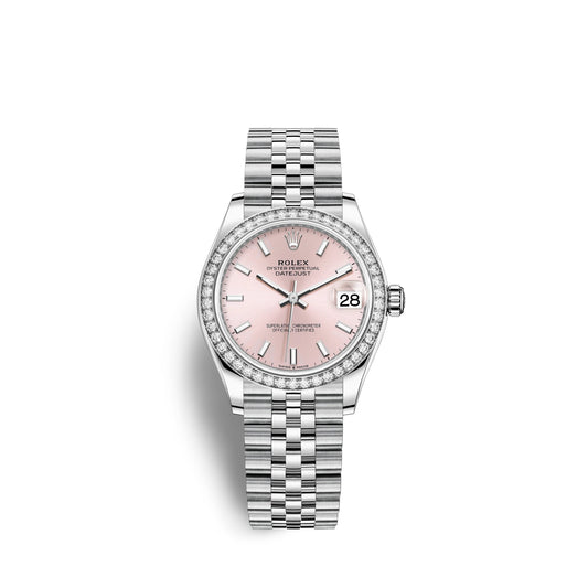 Datejust 31, Oystersteel, 18kt White Gold and diamonds, Ref# 278384RBR-0018