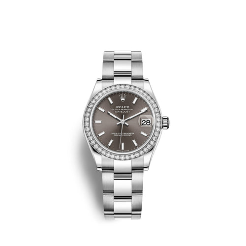 Datejust 31, Oystersteel, 18kt White Gold and diamonds, Ref# 278384RBR-0019