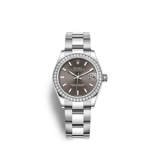 Datejust 31, Oystersteel, 18kt White Gold and diamonds, Ref# 278384RBR-0019