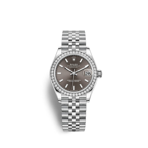 Datejust 31, Oystersteel, 18kt White Gold and diamonds, Ref# 278384RBR-0020